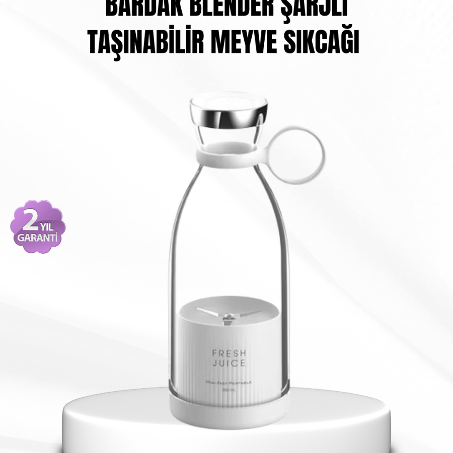 Cordless Portable Blender – Food Grade Material, 10-Use Battery, Mini Size and Lightweight Design