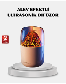 280ml Flame Light Ultrasonic Air Humidifier Silent and USB Rechargeable