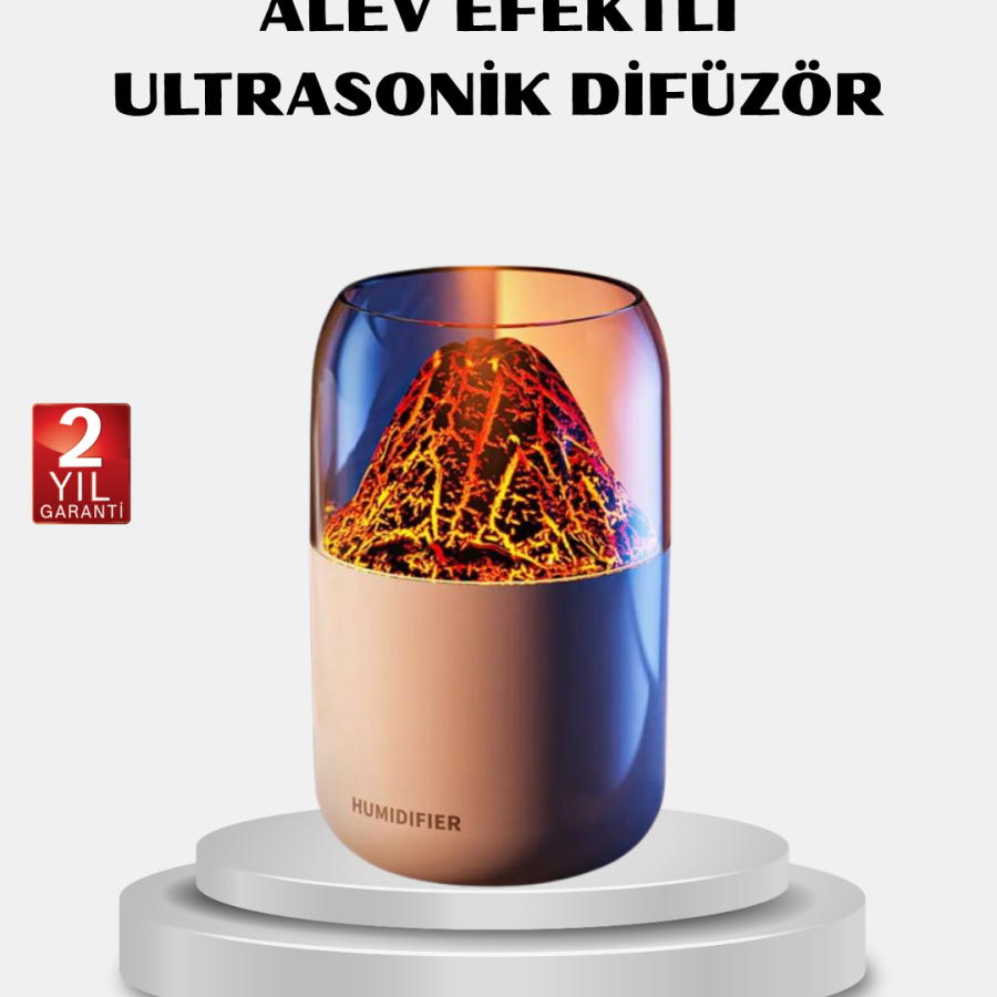 280ml Flame Light Ultrasonic Air Humidifier Silent and USB Rechargeable