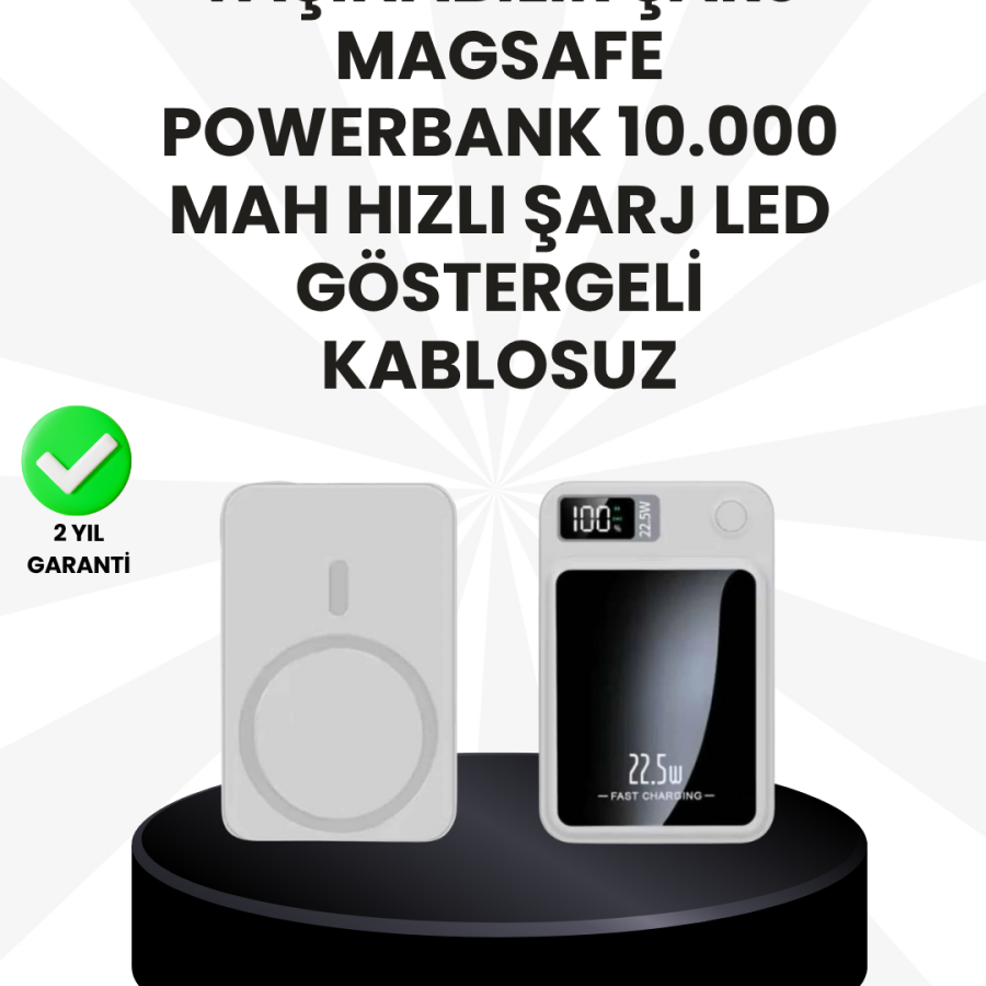 Magnetic USB-C and Wireless Powerbank with 5000mAh / 10000mAh Capacity