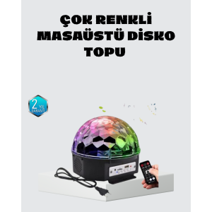 Portable Mini Disco Ball Lamp – Light Effect Synchronized with Music and Party Atmosphere