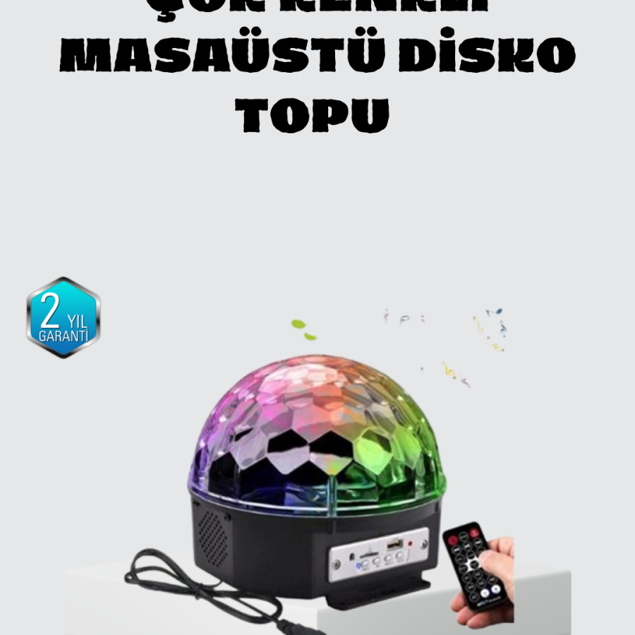 Portable Mini Disco Ball Lamp – Light Effect Synchronized with Music and Party Atmosphere