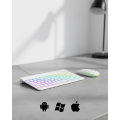 Turkish Q Illuminated Keyboard Mouse Set Wireless Bluetooth Supported