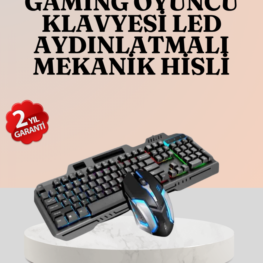 RGB Illuminated Keyboard Mouse – Mechanical Feel, Maximum Control