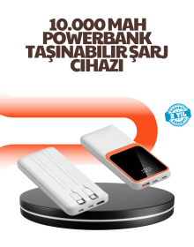 Portable 10000 mAh Powerbank – With Digital Display, Type-C and USB Output