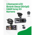 Three-Camera Car Camera with 2.0” LCD Screen and Loop Recording Feature