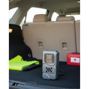 12,000 mAh Battery Boost Supported Vehicle Compressor with LED Light