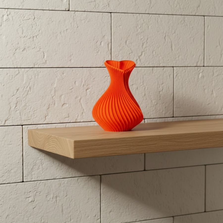 11 cm Orange Heart Shaped Mini Vase Aesthetic Decorative Object 11 cm Orange Heart Shaped Mini Vase Aesthetic Decorative Object