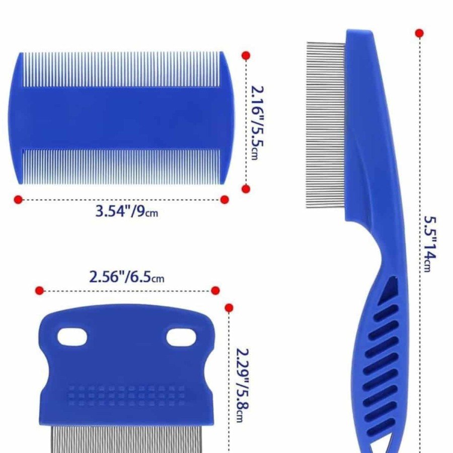 Pet Comb Set 4-Piece Lice Comb Suitable for Ked Dog Hair