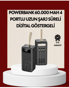 Powerbank with 4 Outputs Fast Charging Support
