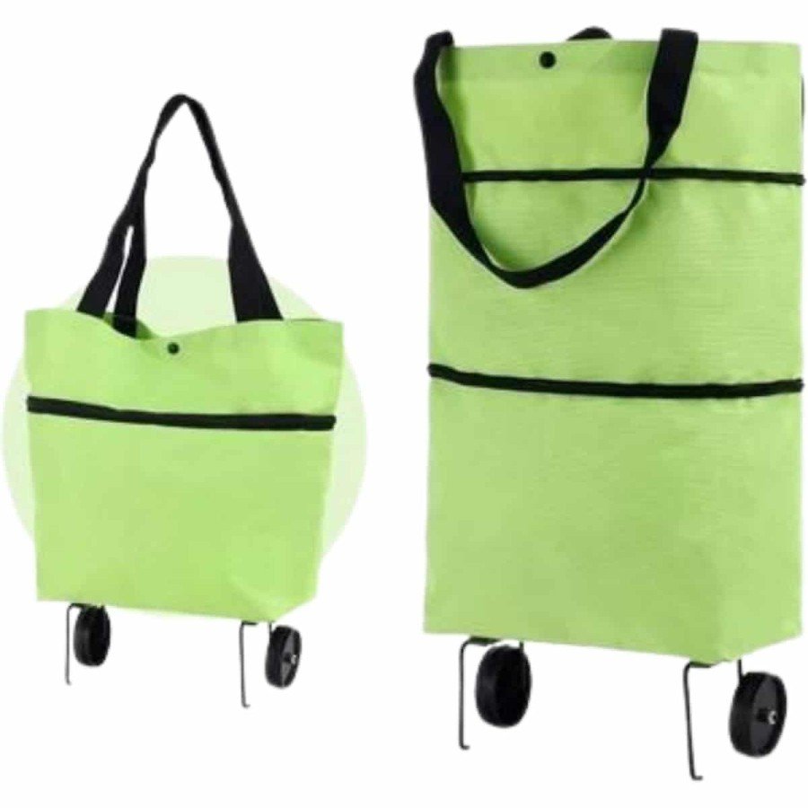 Foldable Wheeled Shopping Bag Practical and Detailed Market Trolley