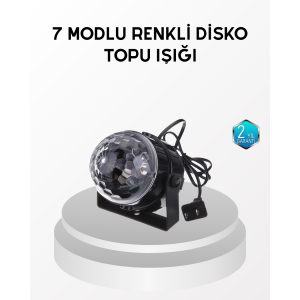 7 Color Mode Music Sensor Disco Ball – LED Light Party Lighting