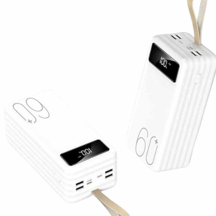 Powerbank 60.000 Mah Portable Charging Fast Flashlight with Digital Indicator