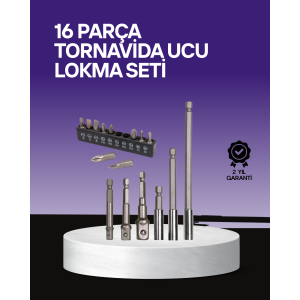 Multi-Purpose 16-Piece Bit Set Durable Screwdriver Adapter
