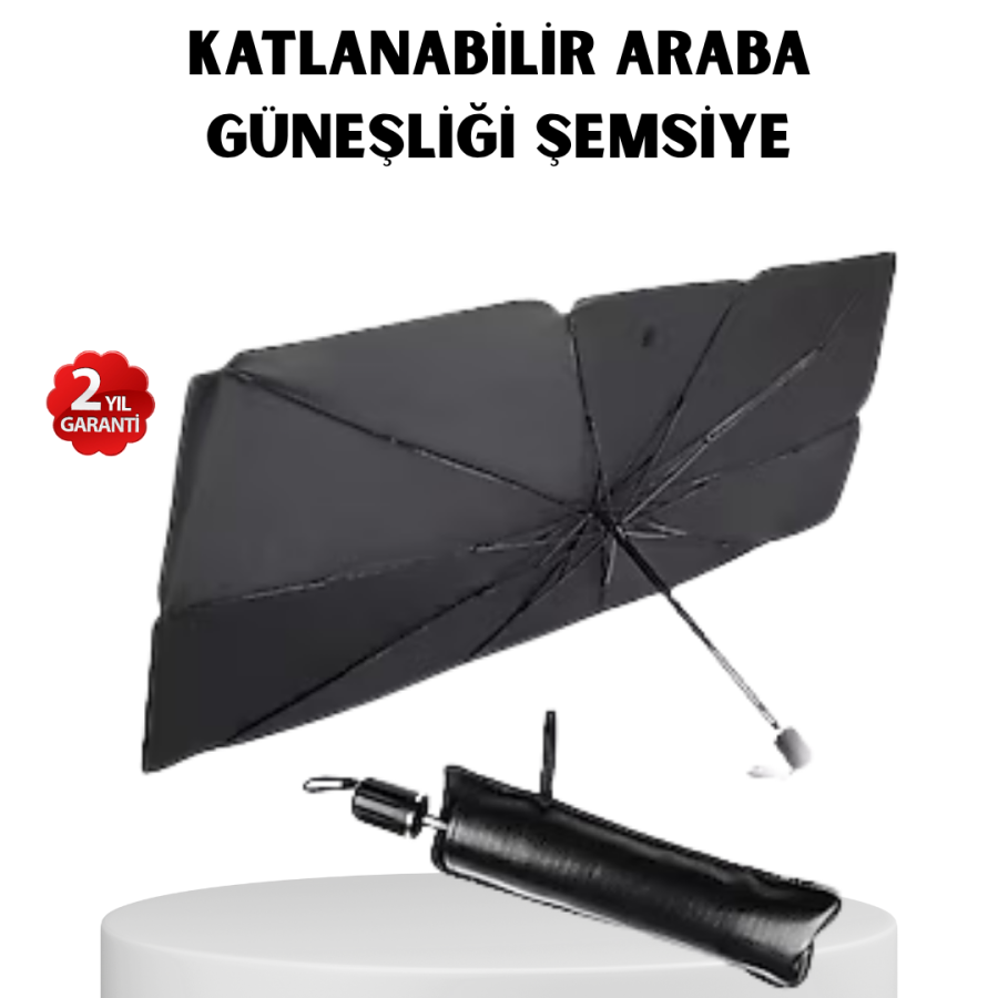 Foldable Windshield Sunshade Umbrella – Heat and Light Protection Suitable for All Vehicles
