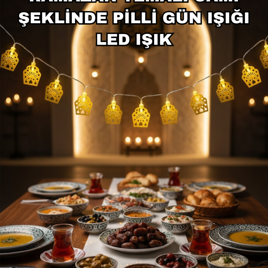 Decorative Ramadan LED Light Battery Operated Mosque Design Chain Lighting