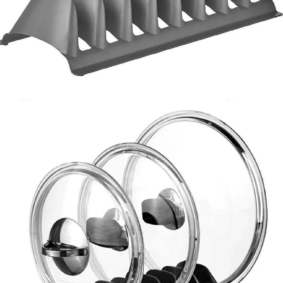 8 Compartment Pot Lid Rack - Simple Plate Rack - Lid Organizer 8 Compartment Pot Lid Rack - Simple Plate Rack - Lid Organizer