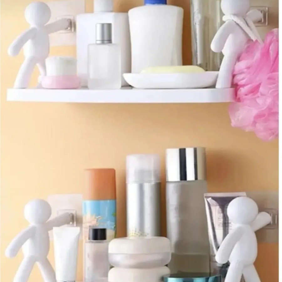 2 Special Shelves Spice Rack - Makeup Shelf Self-Adhesive Bathroom Kitchen Organizer Shelf