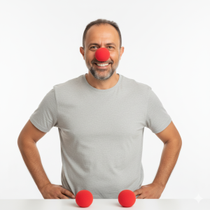 2 Clown Noses Sponge Clown Noses
