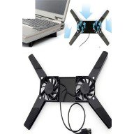 2 Fans Notebook Cooler Portable Foldable Laptop Cooler Fan USB Stand Computer Fan