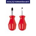 Set of 2 Palm Screwdrivers Flat Phillips Set of 2 Palm Screwdrivers Flat Phillips