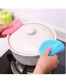 2-Piece Multi-Purpose Silicone Dish Brush - Trivet - Holder