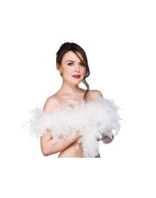 2 Meters Boa Feather Otriş - White