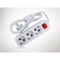 Switched Triple Grounded Group Socket with 2 m Cable