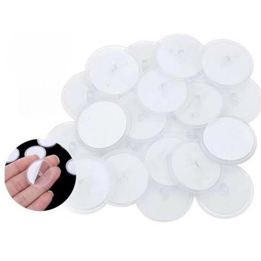 20 Pieces Transparent Round 3 Cm Diameter Strong Disc Adhesives 20 Pieces Transparent Round 3 Cm Diameter Strong Disc Adhesives
