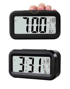 Night Digital Table Clock Digital Alarm LED Display Battery Operated Alarm Clock