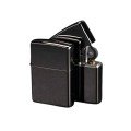 Black Boxed Metal Lighter Gasoline Souvenir