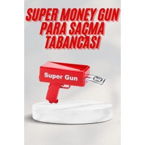 Red Party Toy Money Shooting Throwing Gun Machine Super Money
