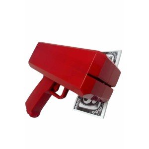 Red Party Toy Money Shooting Throwing Gun Machine Super Money