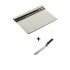 Set of 2 Dough Shaper Oblique Cake Spatula + Metal Dough Cutter Scraper Spatula