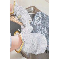 2-Wire Dishwasher Gloves Waterproof Dirt Remover Pan Pot Scrubbing Kitchen Bathroom Cleaning Gloves