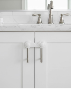 4 Pieces of Cabinet and Drawer Safety Lock with Double-Sided Tape Safe Design