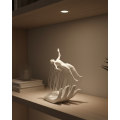 3D Human Figure on Hand White Minimal Table Top Decor