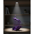 3D Human Figure on Hand Purple Abstract Design Decor Figurine