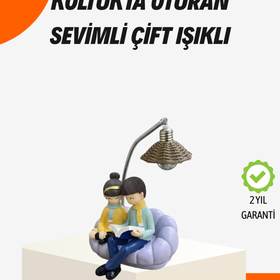 Couple Reading LED Desk Lamp with Couple Figures Special for Lovers Design