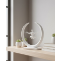 3D Zen Statue Meditation Figure in White Moon Decorative Object 3D Zen Statue Meditation Figure in White Moon Decorative Object