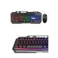 Illuminated Q Keyboard Mouse Set Black Keyboard