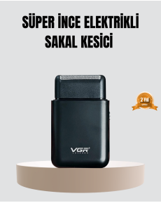 Compact Rechargeable Shaver with Dual Blades, 45 Minutes Usage Time