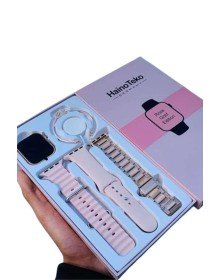 Smart Watch for Ladies with 3 Bands and Accessories, Rose Color