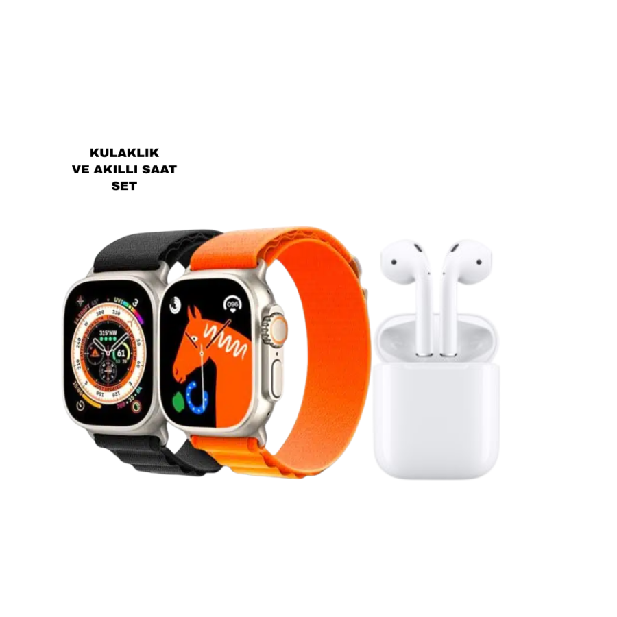 S8 Ultra Smart Watch + Noise Canceling Wireless Headphones Set
