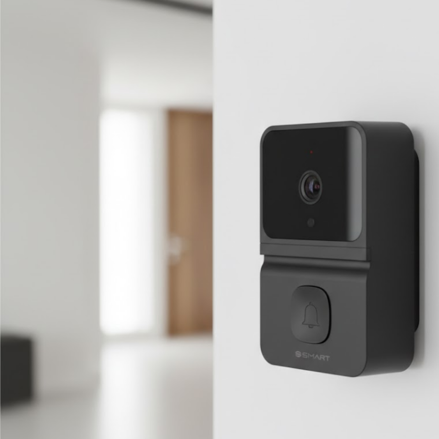 Rechargeable Smart Doorbell with 800 mAh Battery and Mobile Notification