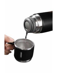 Thermos Set 3-Piece Cup Set Heat Resistant Black Stainless Steel Vacuum