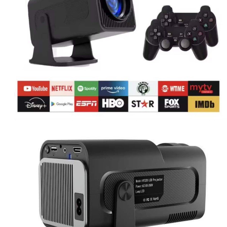 Double Arm Projection Portable Game Projector Full Hd 1080P 4k Projection Gamepad Double Arm Projection Portable Game Projector Full Hd 1080P 4k Projection Gamepad