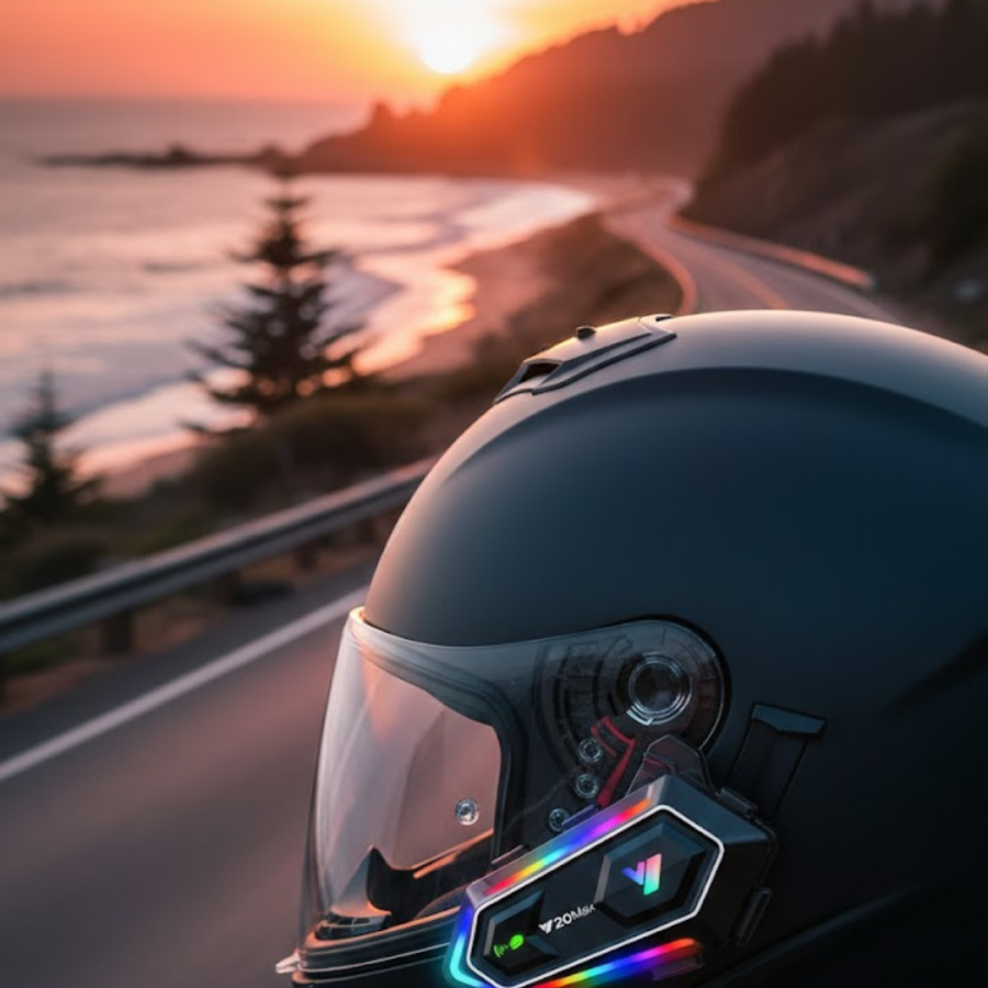 BT5.3 Chip In-Helmet Bluetooth Headset 25 Hours Battery