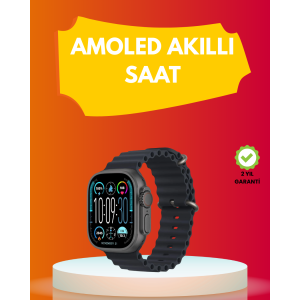 AMOLED Screen 49mm Ultra Design Smart Watch with 3 Bands