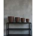 4-Piece 3D Modern Brown Vase Set with Footed Decorative Flower Pot Set 4-Piece 3D Modern Brown Vase Set with Footed Decorative Flower Pot Set